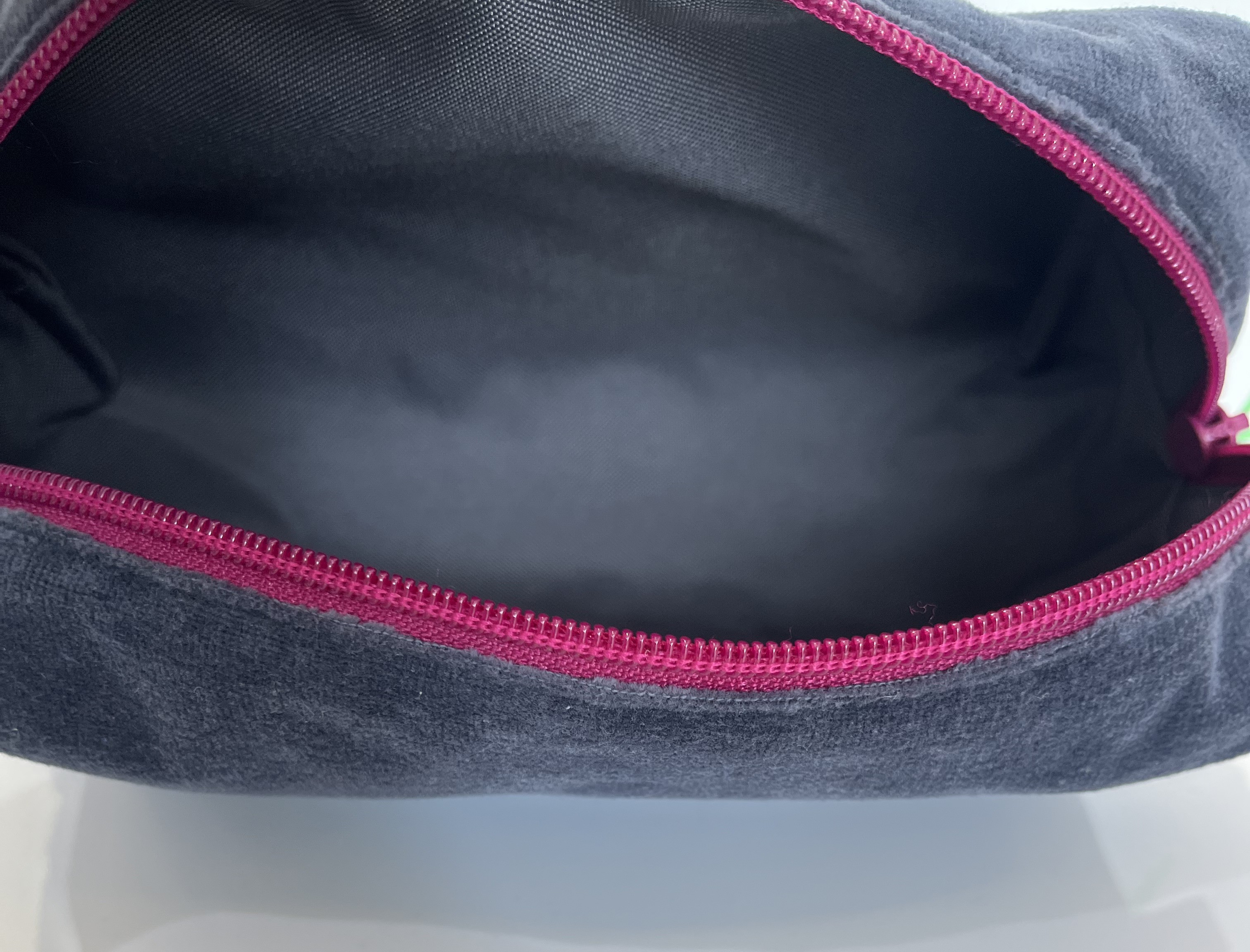 Toilettentasche, Nicky, Samt-dunkelblau