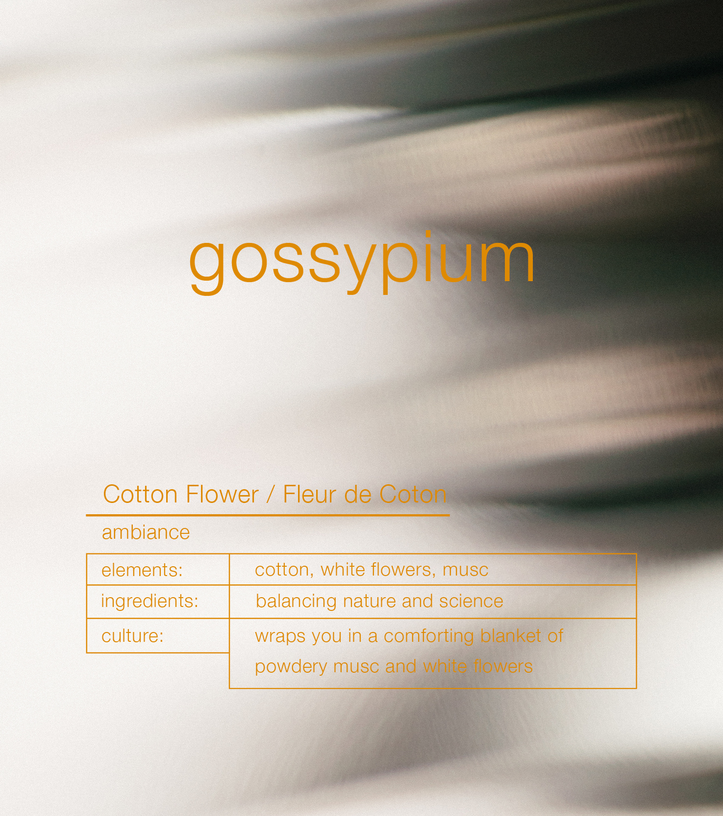 Gossypium Cotton Flower Ambiance Spray Raumduft
