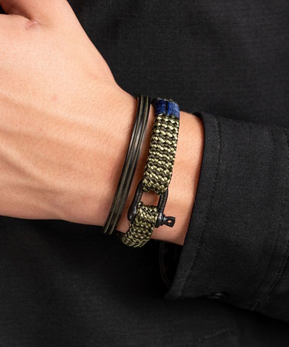 Armreif Navarch Double Army Black Gr. S/M