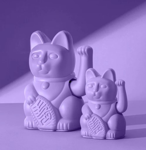 Mini Winkekatze Lila