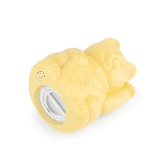 Winkekatze Spardose hellgelb