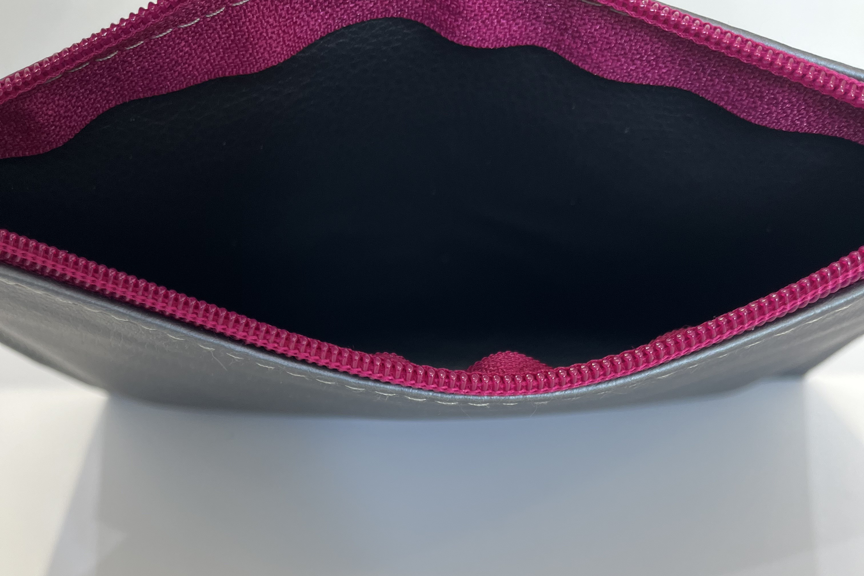 Toilettentasche, flach, silber