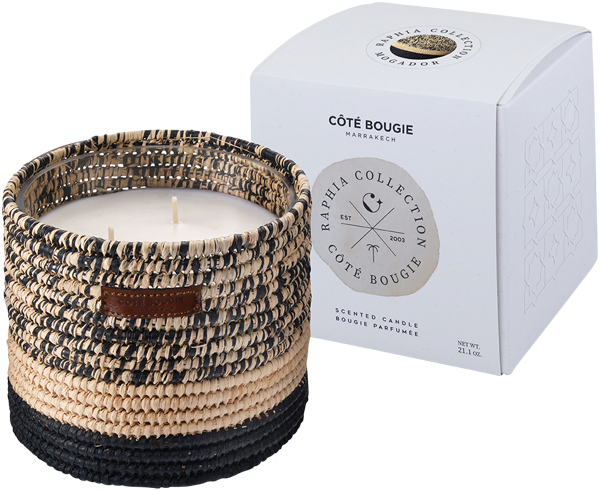 Duftkerze Raphia Mogador Noir, Fleur d'Oranger