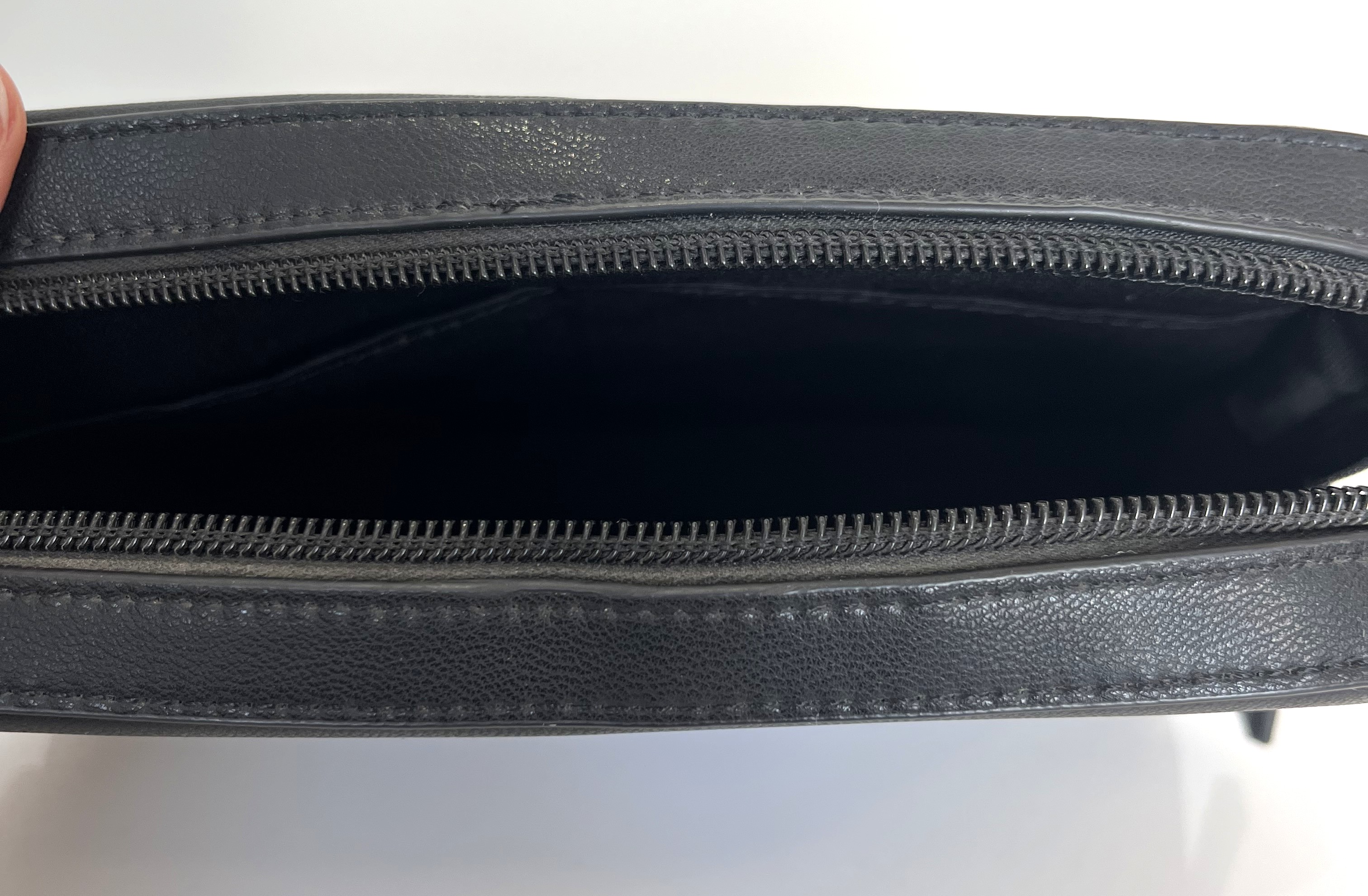 Nuori, Kosmetiktasche Leder, schwarz